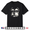 Smoking Schnauzer Dog Lover Vintage Canine Humor Shirt
