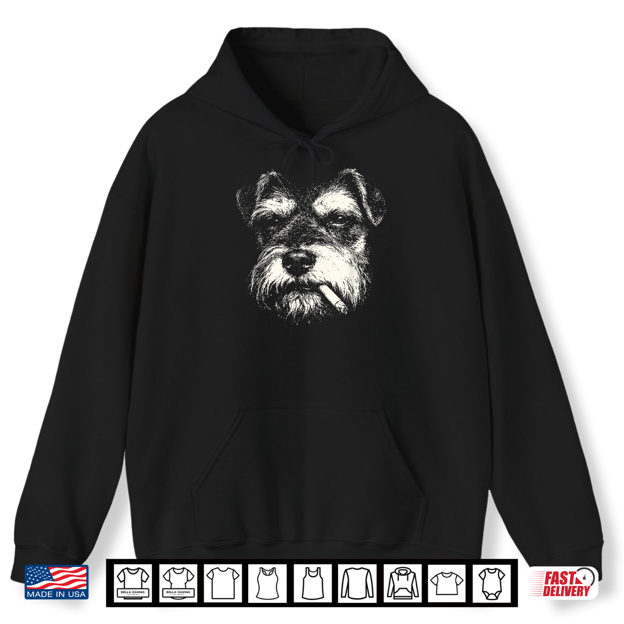 Smoking Schnauzer Dog Lover Vintage Canine Humor Shirt Smoking Schnauzer Dog Lover Vintage Canine Humor Shirt
