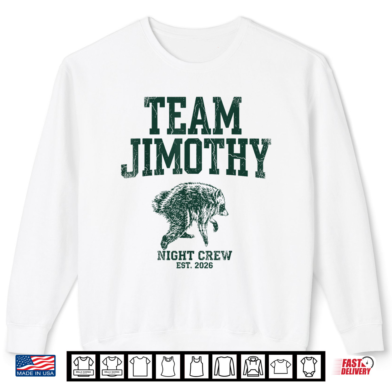 Team Jimothy Crew Night Est 2026 Seattle Raccoon Viral Memes Shirt Team Jimothy Crew Night Est 2026 Seattle Raccoon Viral Memes Shirt