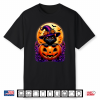 Black Cat Witch Hat Pumpkin Funny Halloween Men Women Kids Shirt