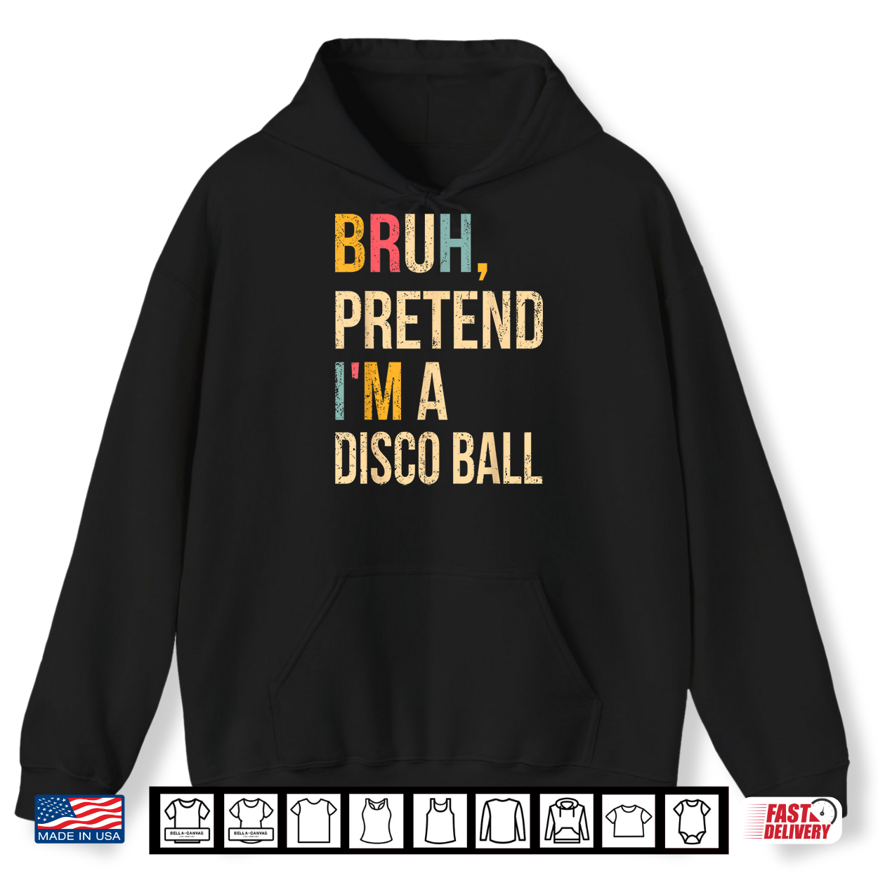 Bruh Pretend I’M A Disco Ball Halloween Lazy Costume Diy Shirt