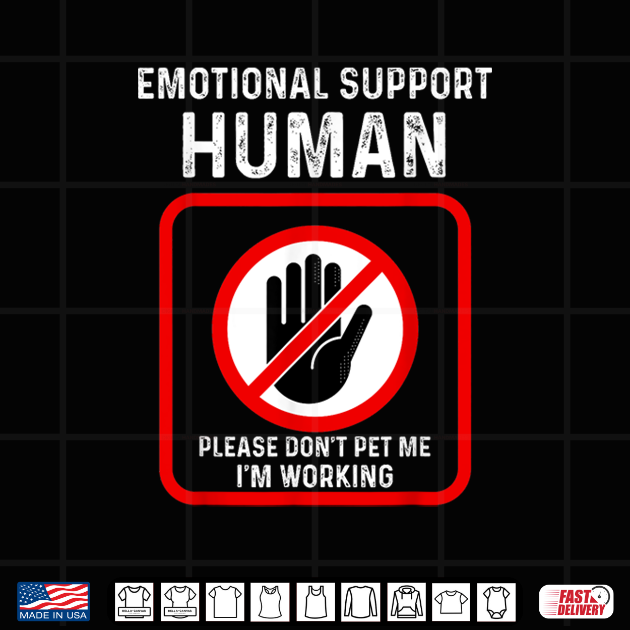 Emotional Support Human Halloween Costume Do Not Pet Me Shirt