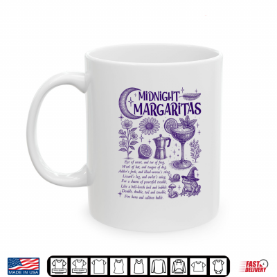 Mug Funny Midnight Witch Margaritas Halloween Magical Cocktails Shirt
