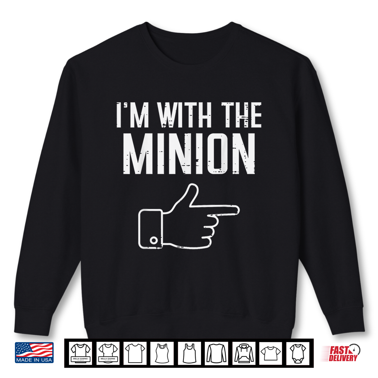 Halloween Im With Minion Funny Match Costume Women Men Kids Shirt