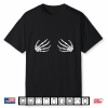 Halloween Womens Boob Skeleton Hand Shirt