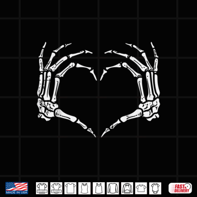 Skeleton Hands Heart Sign Retro Halloween Costume Women Girl Shirt 4 Design Skeleton Hands Heart Sign Retro Halloween Costume Women Girl Shirt