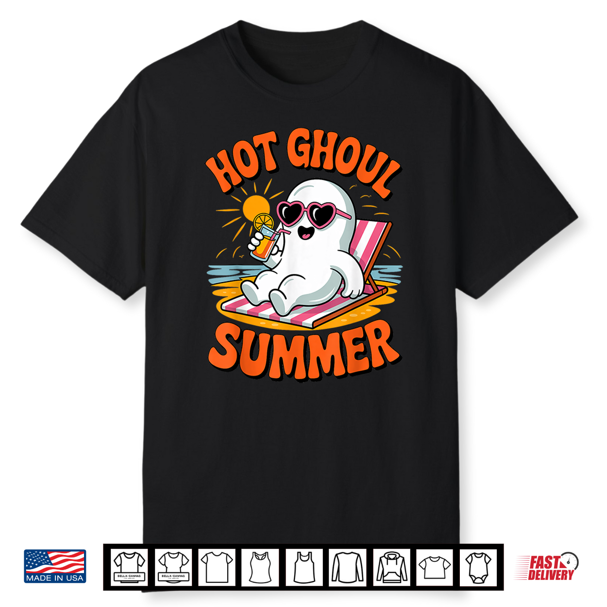 Spooky Hot Ghost Happy Summerween Summer Beach Toddler Kids Shirt