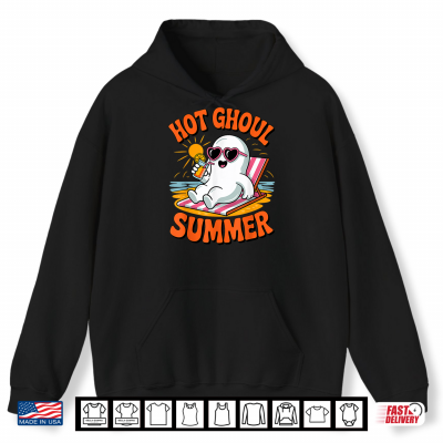Hoodie Spooky Hot Ghost Happy Summerween Summer Beach Toddler Kids Shirt