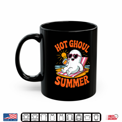 Mug Spooky Hot Ghost Happy Summerween Summer Beach Toddler Kids Shirt