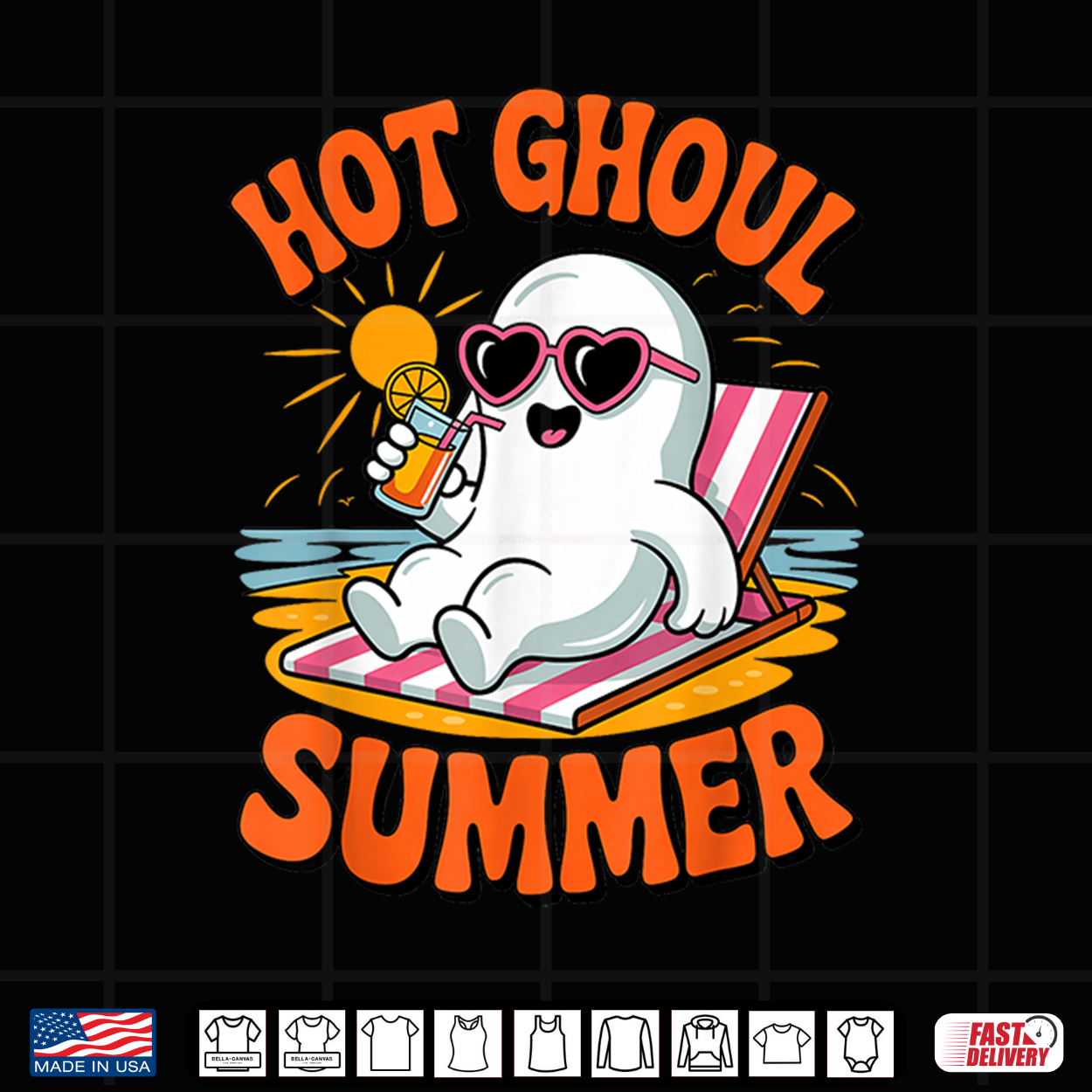 Spooky Hot Ghost Happy Summerween Summer Beach Toddler Kids Shirt