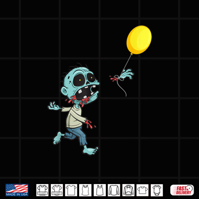 Zombie Birthday Balloon Funny Cute Zombie Kids & Boys Shirt 4 Design Zombie Birthday Balloon Funny Cute Zombie Kids Boys Shirt