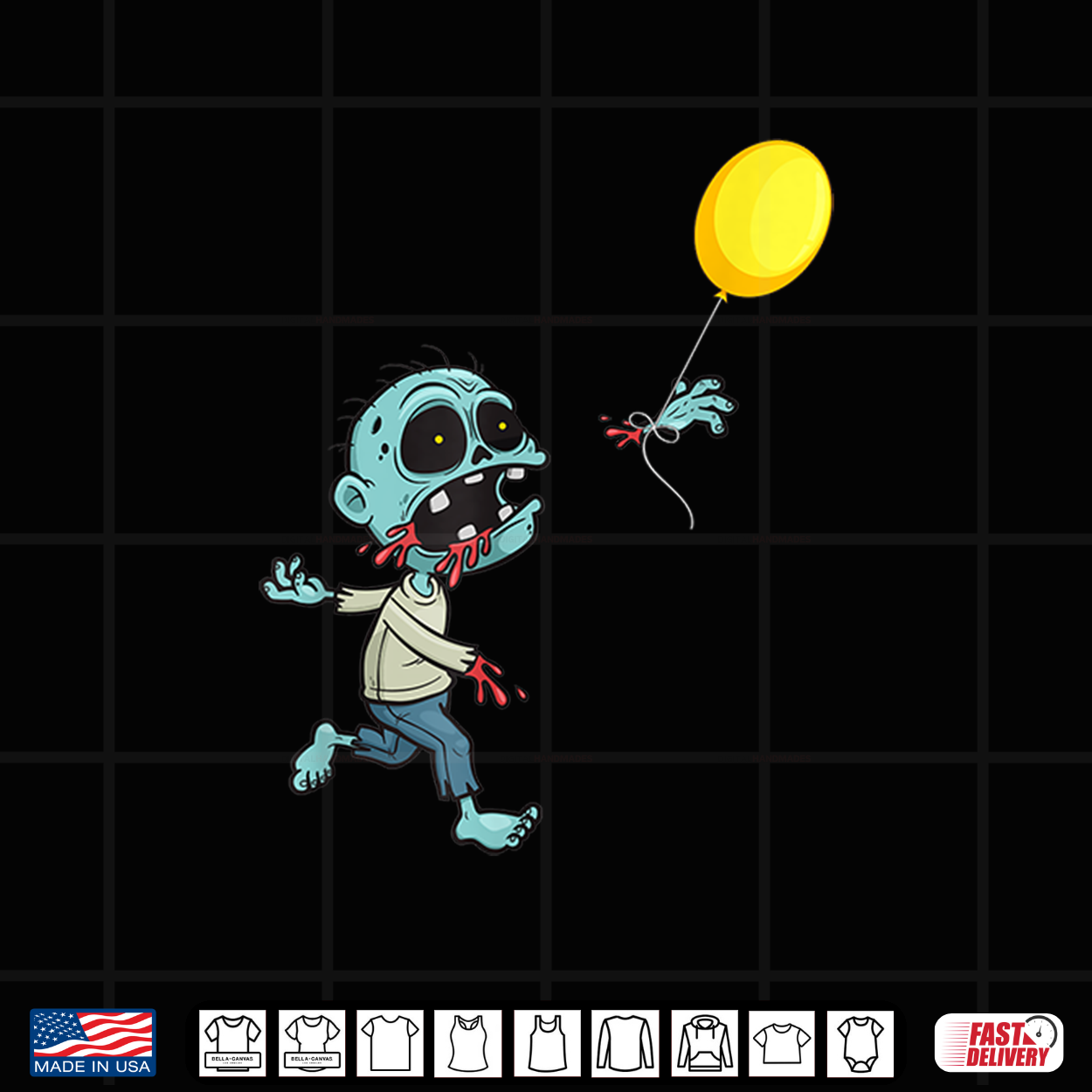 Zombie Birthday Balloon Funny Cute Zombie Kids & Boys Shirt Zombie Birthday Balloon Funny Cute Zombie Kids & Boys Shirt