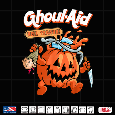 Design Cool Ghoul Aid Funny Ghoul Pumpkin Cute Meme Halloween Shirt