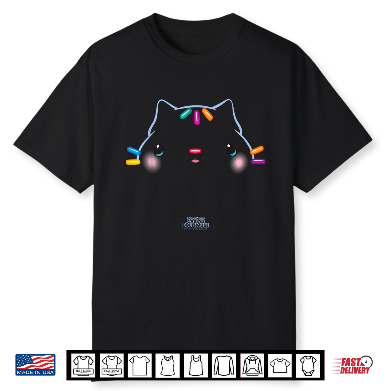 Dreamworks Gabbys Dollhouse Cakey Cat Big Face Halloween Shirt Dreamworks Gabbys Dollhouse Cakey Cat Big Face Halloween Shirt