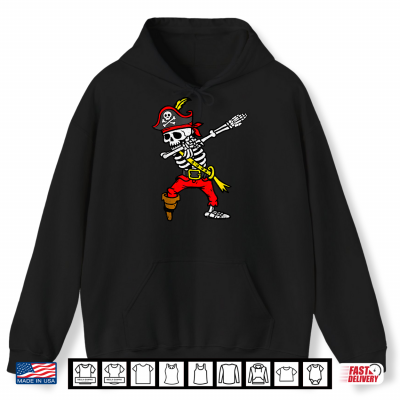 Hoodie Dabbing Skeleton Pirate Halloween Dab Costume Shirt