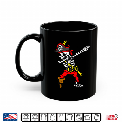 Mug Dabbing Skeleton Pirate Halloween Dab Costume Shirt
