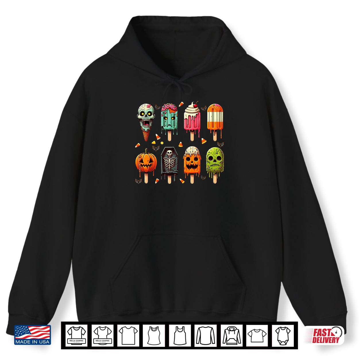 Funny Popsicle Summer Horror Halloween Ice Cream Summerween Shirt