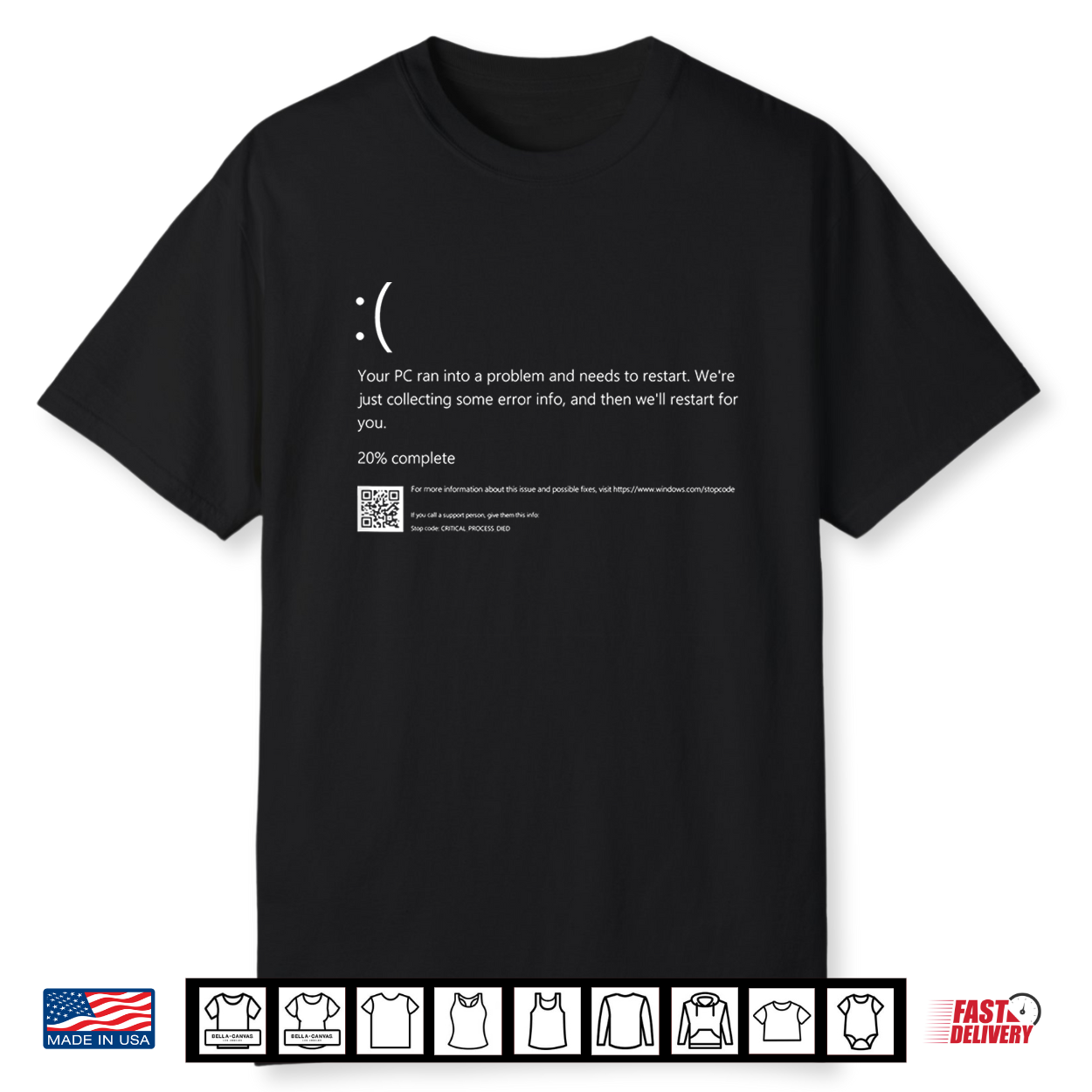 Blue Screen Of Death It Geek Halloween Party Diy Costume Shirt Blue Screen Of Death It Geek Halloween Party Diy Costume Shirt