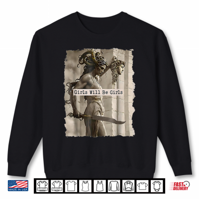 Sweatshirt Girl Will Be Girls Witch Witchy Spooky Monster Halloween Shirt