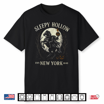 Gothic Sleepy Hollow Spooky Pumpkin Bookish Halloween Shirt