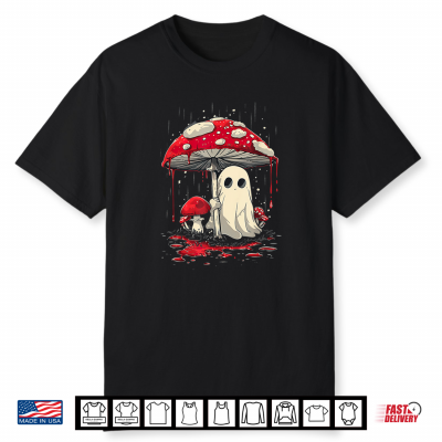 Cottagecore Halloween Ghost Mushroom Spooky Shirt