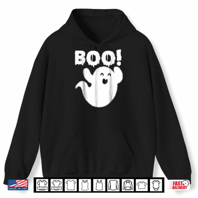 Hoodie Cute Ghost Cool Funny Ghost Boo Halloween Shirt