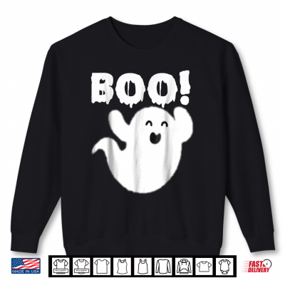 Sweatshirt Cute Ghost Cool Funny Ghost Boo Halloween Shirt