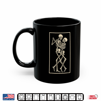 Mug Dancing Skeleton Couple Romantic Gothic Halloween Design Shirt