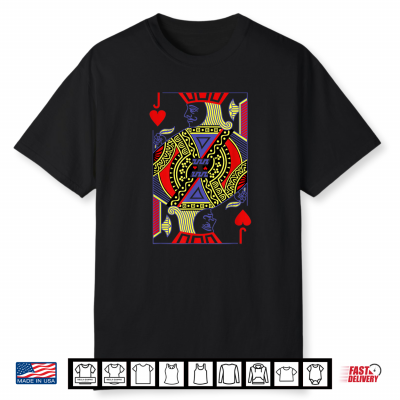 Jack Of Hearts Royal Flush Costume Halloween Playing Cards Shirt