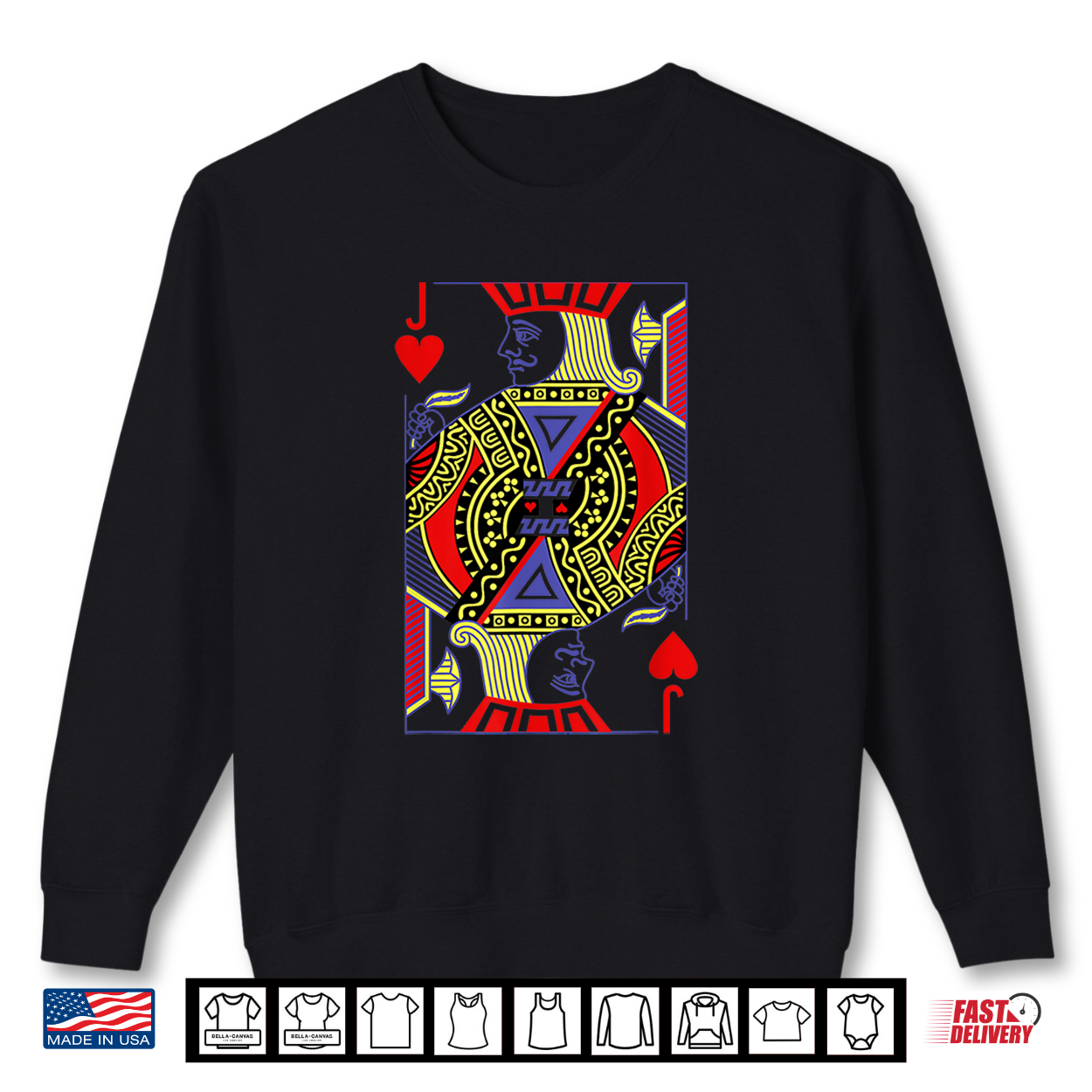 Jack Of Hearts Royal Flush Costume Halloween Playing Cards Shirt
