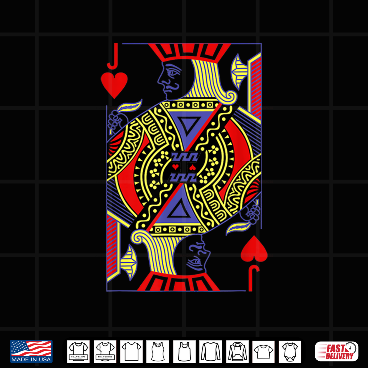 Jack Of Hearts Royal Flush Costume Halloween Playing Cards Shirt