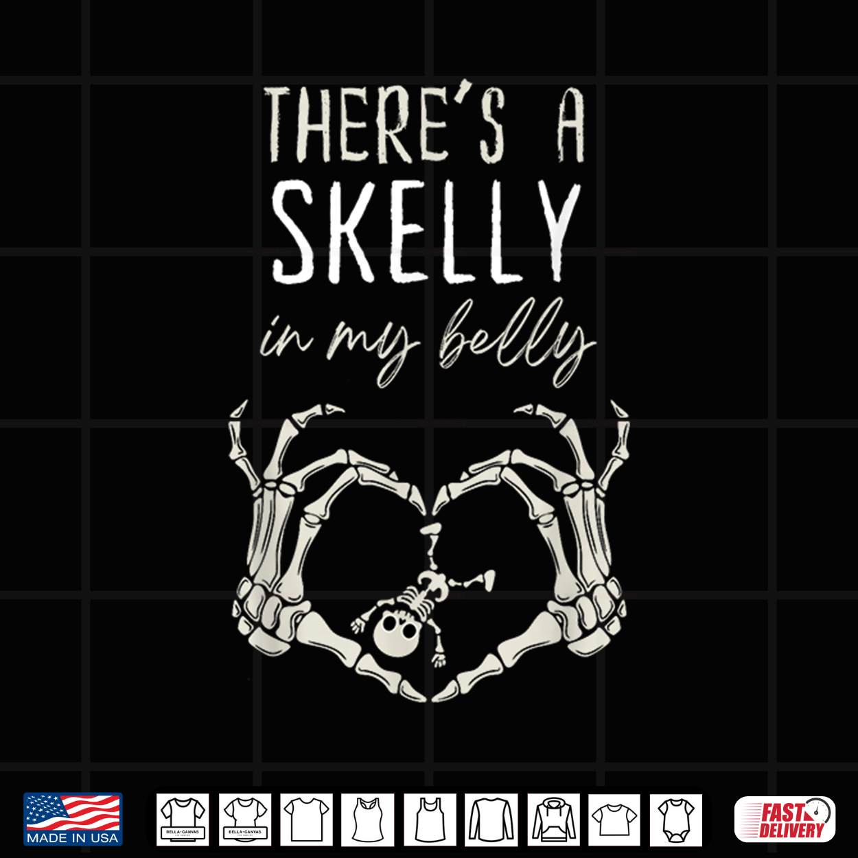Funny Skeleton There’S Skelly In My Belly Pregnant Halloween Shirt Funny Skeleton There’S Skelly In My Belly Pregnant Halloween Shirt
