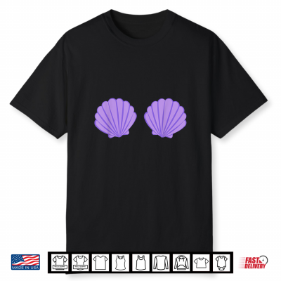Mermaid Purple Seashell Bra Shirt