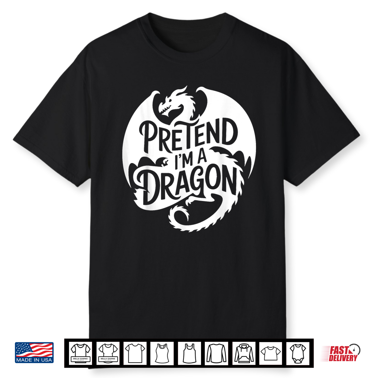Group Easy Adult Halloween Costumes Pretend I’M A Dragon Shirt