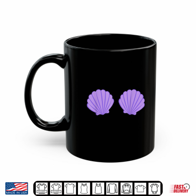 Mug Mermaid Purple Seashell Bra Shirt
