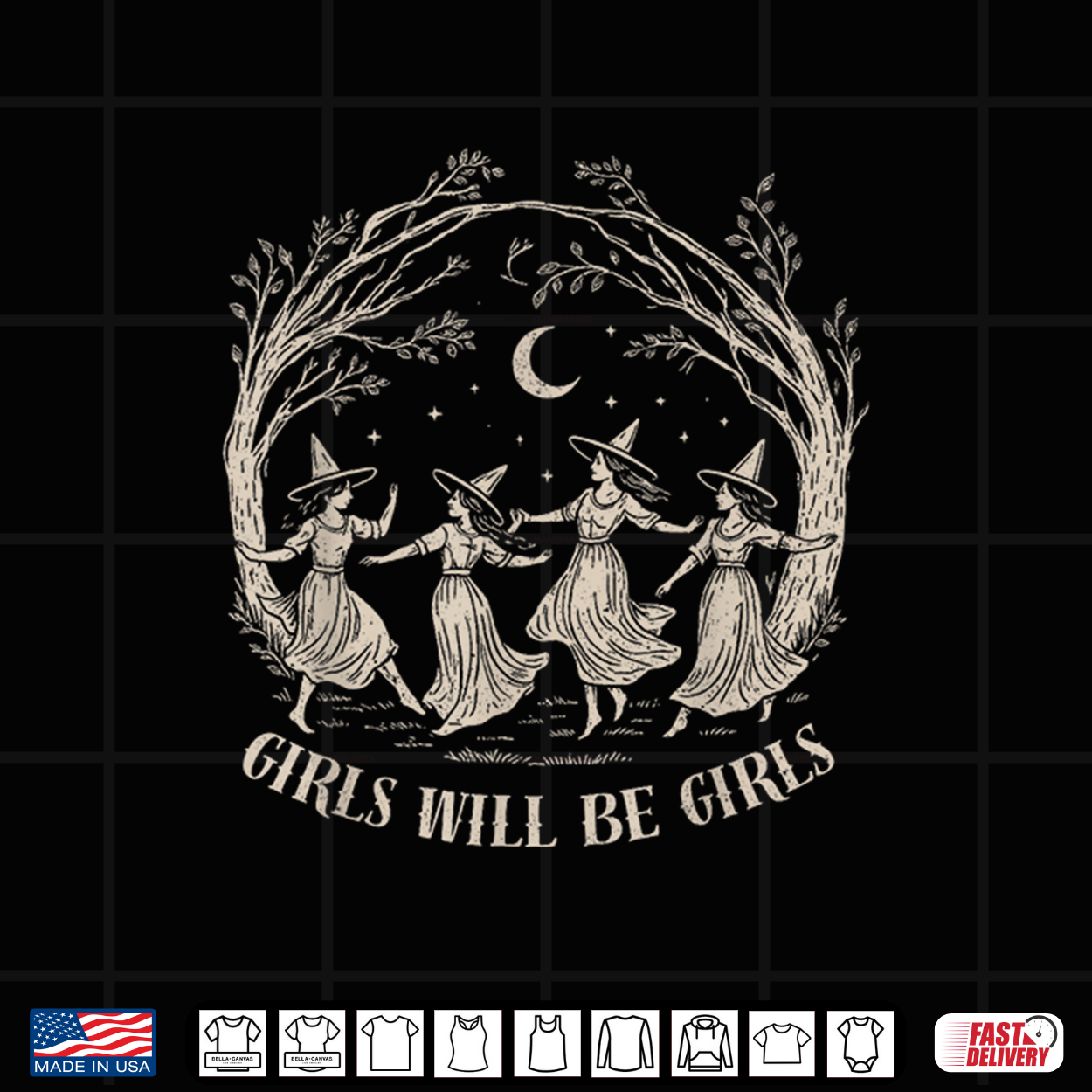 Girl Will Be Girls Witch Witchy Spooky Season Halloween Shirt Girl Will Be Girls Witch Witchy Spooky Season Halloween Shirt