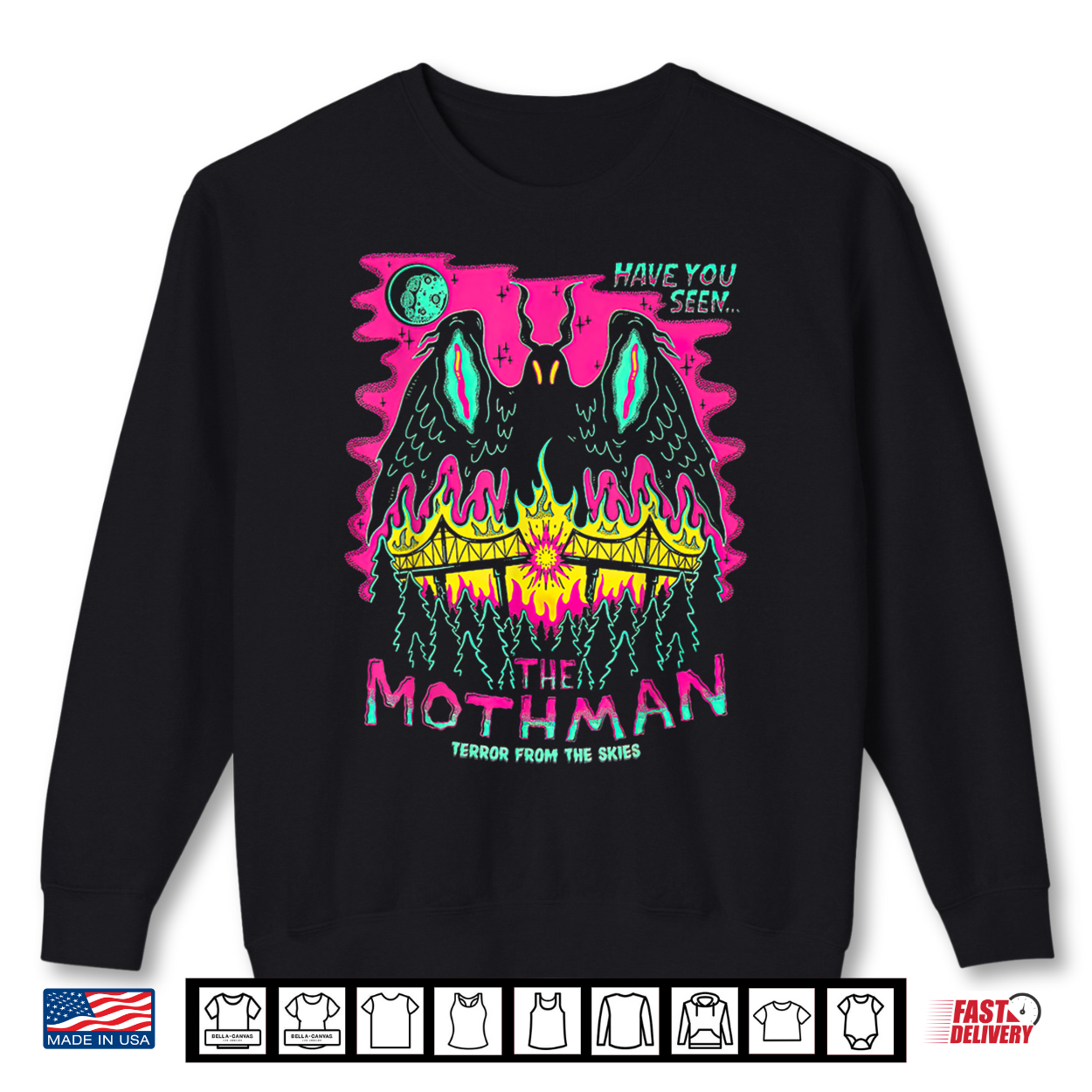 Mothman Halloween Shirt For Witches Wicked Clothes Shirt