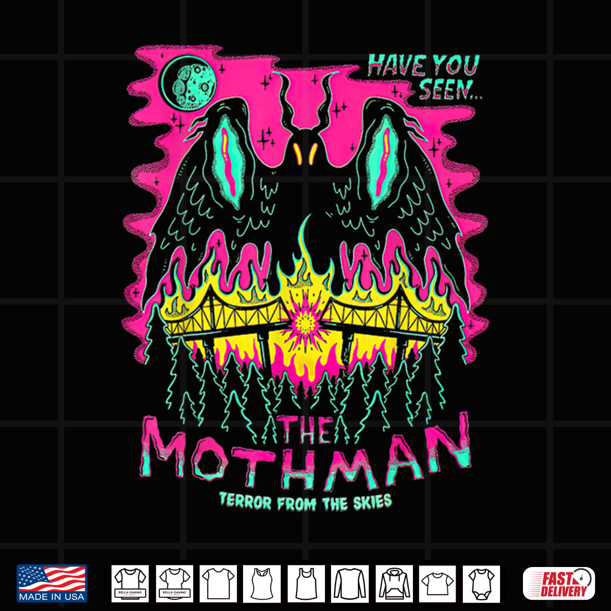Mothman Halloween Shirt For Witches Wicked Clothes Shirt