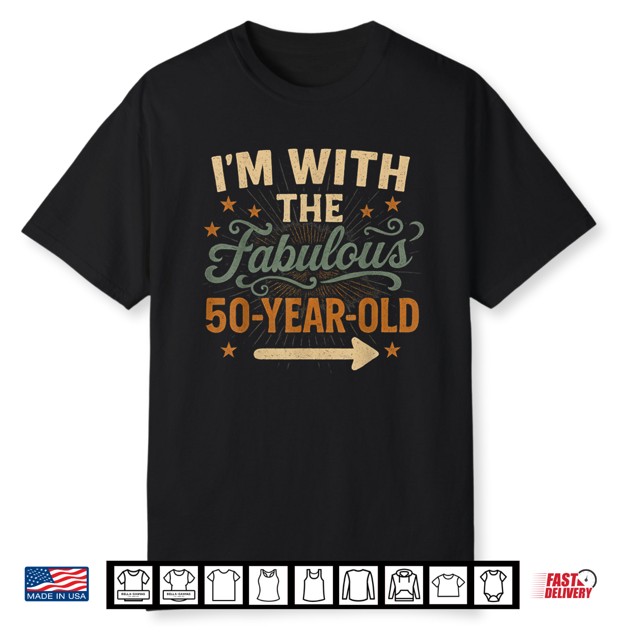 I’M With The 50 Year Old Easy Matching Halloween Costume Shirt