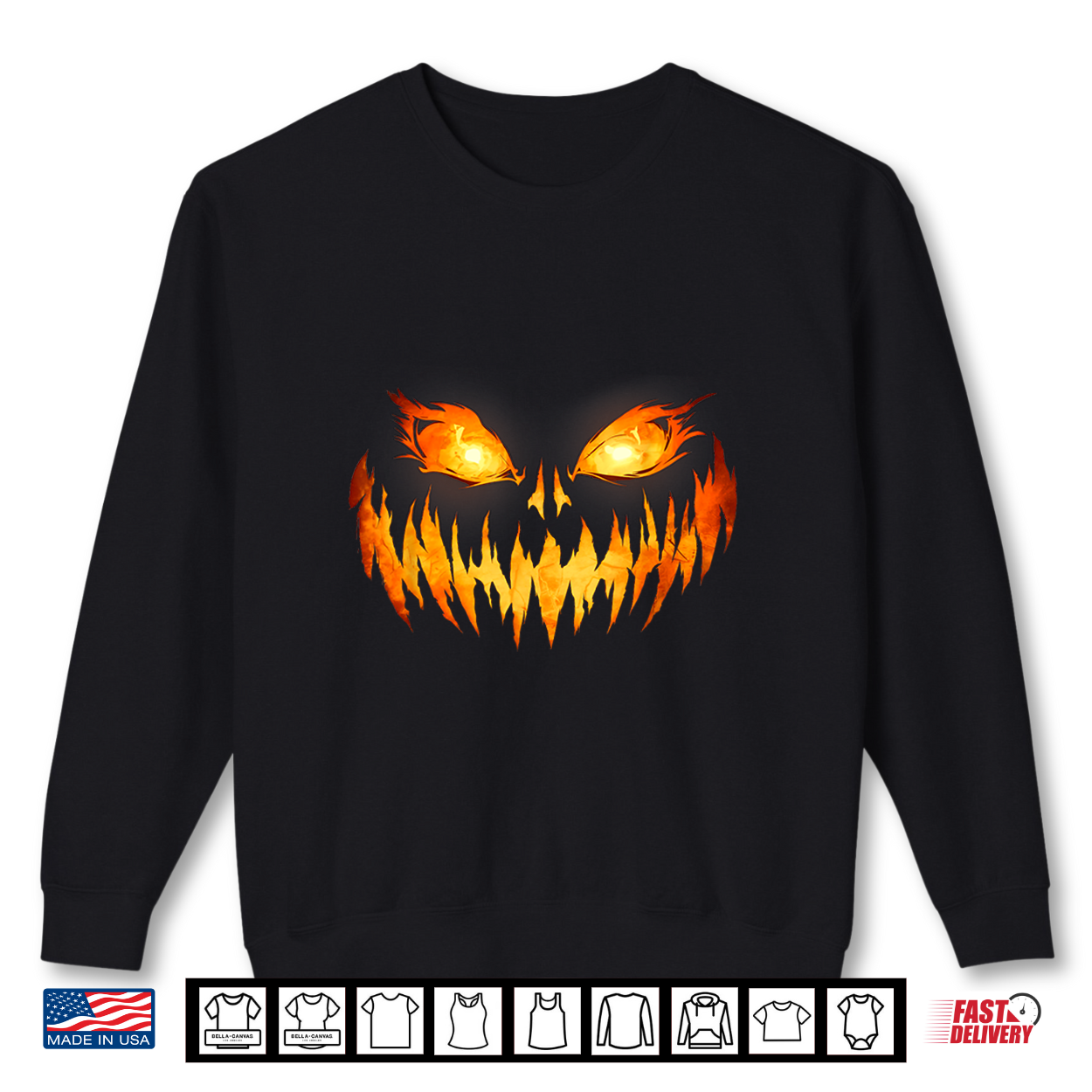 Scary Spooky Jack O Lantern Face Pumpkin Halloween Shirt Scary Spooky Jack O Lantern Face Pumpkin Halloween Shirt