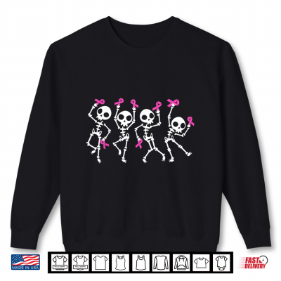 Pink Ribbon Breast Cancer Awareness Skeleton Shirt 2 Sweatshirt Pink Ribbon Breast Cancer Awareness Skeleton Shirt
