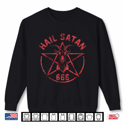 Sweatshirt Satanism Satanic Occult Hail Satan 666 Shirt