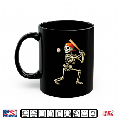 Mug Skeleton Baseball Halloween Costume Shirt