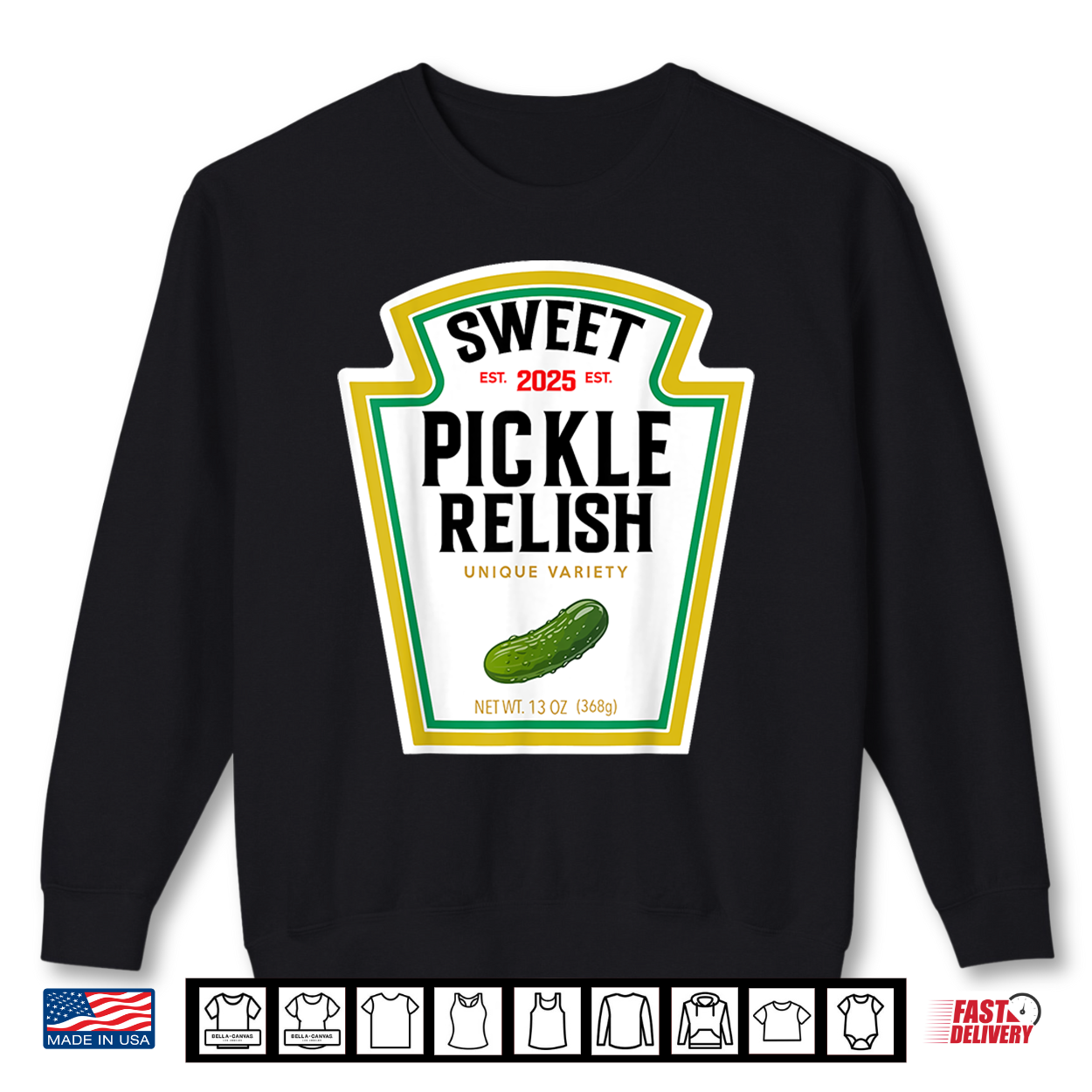 Sweet Relish Funny Halloween Condiment Green Pickle Shirt Sweet Relish Funny Halloween Condiment Green Pickle Shirt