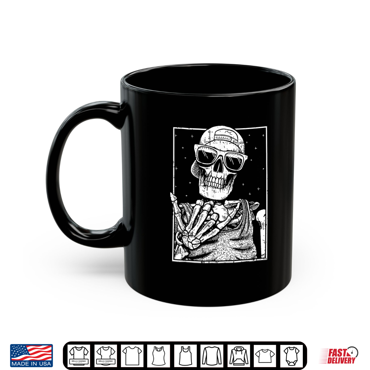 Skeleton Rock Hand Halloween Costume Cool Rock Music Rocker Shirt