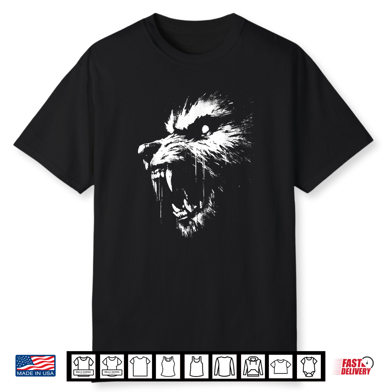 Werewolf Vintage Spooky Werewolf Halloween Lover Shirt Werewolf Vintage Spooky Werewolf Halloween Lover Shirt