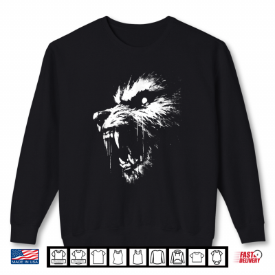 Werewolf Vintage Spooky Werewolf Halloween Lover Shirt 2 Sweatshirt Werewolf Vintage Spooky Werewolf Halloween Lover Shirt