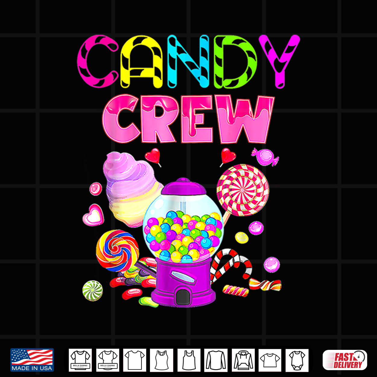 Candy Crew Decorations Sweetie Candy Squad Candy Halloween Shirt