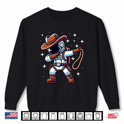 Sweatshirt Dabbing Astronaut Cowboy Space Halloween Costume Shirt