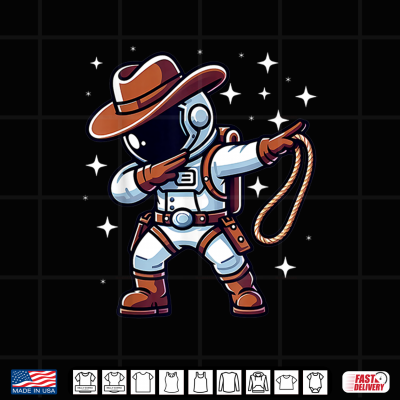 Design Dabbing Astronaut Cowboy Space Halloween Costume Shirt